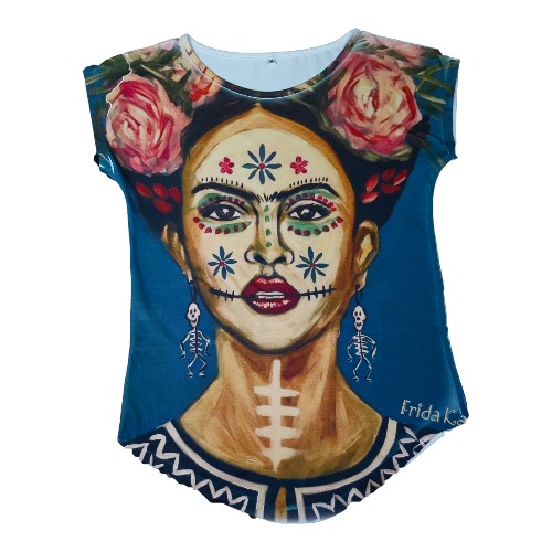 Playera Tena Frida Aretes